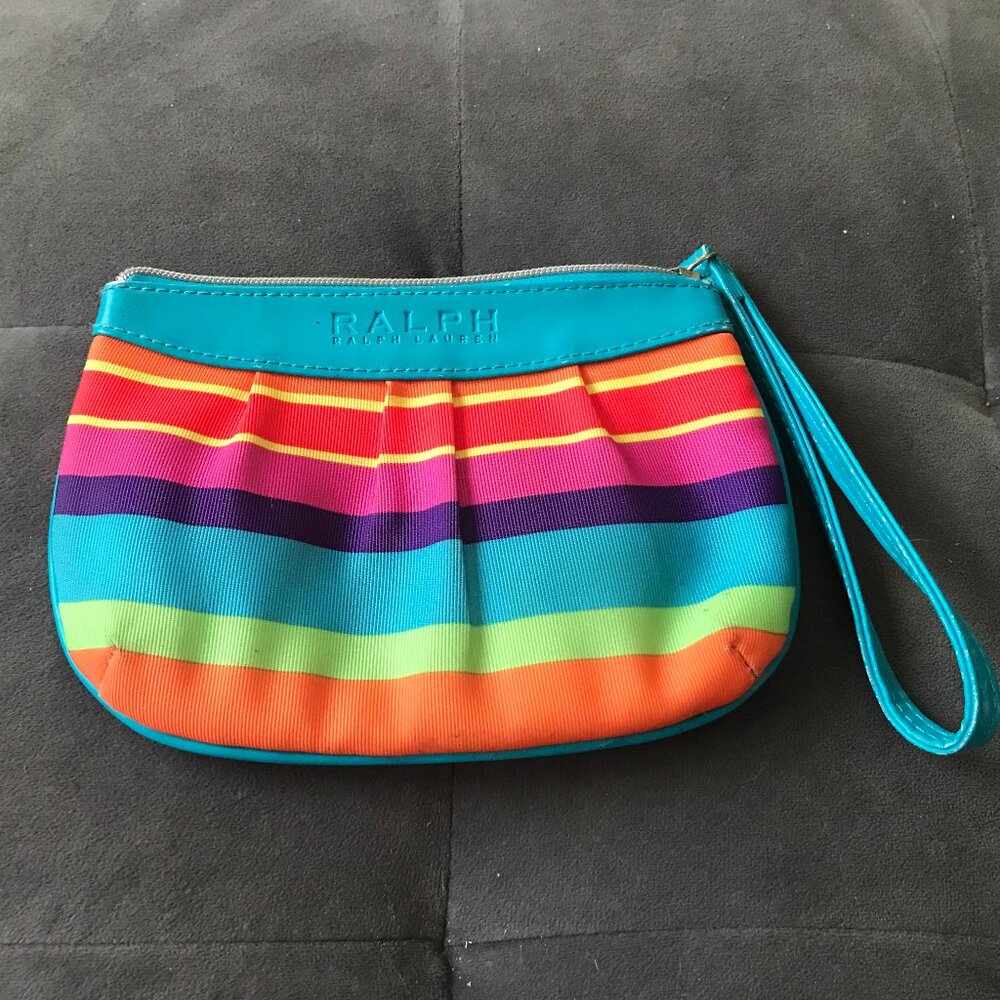 Ralph Lauren Rainbow Striped Wristlet